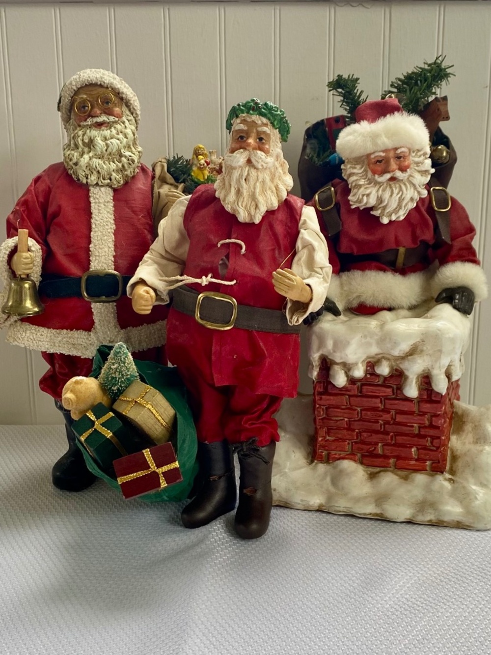 Vintage Santas Christmas Decorations.